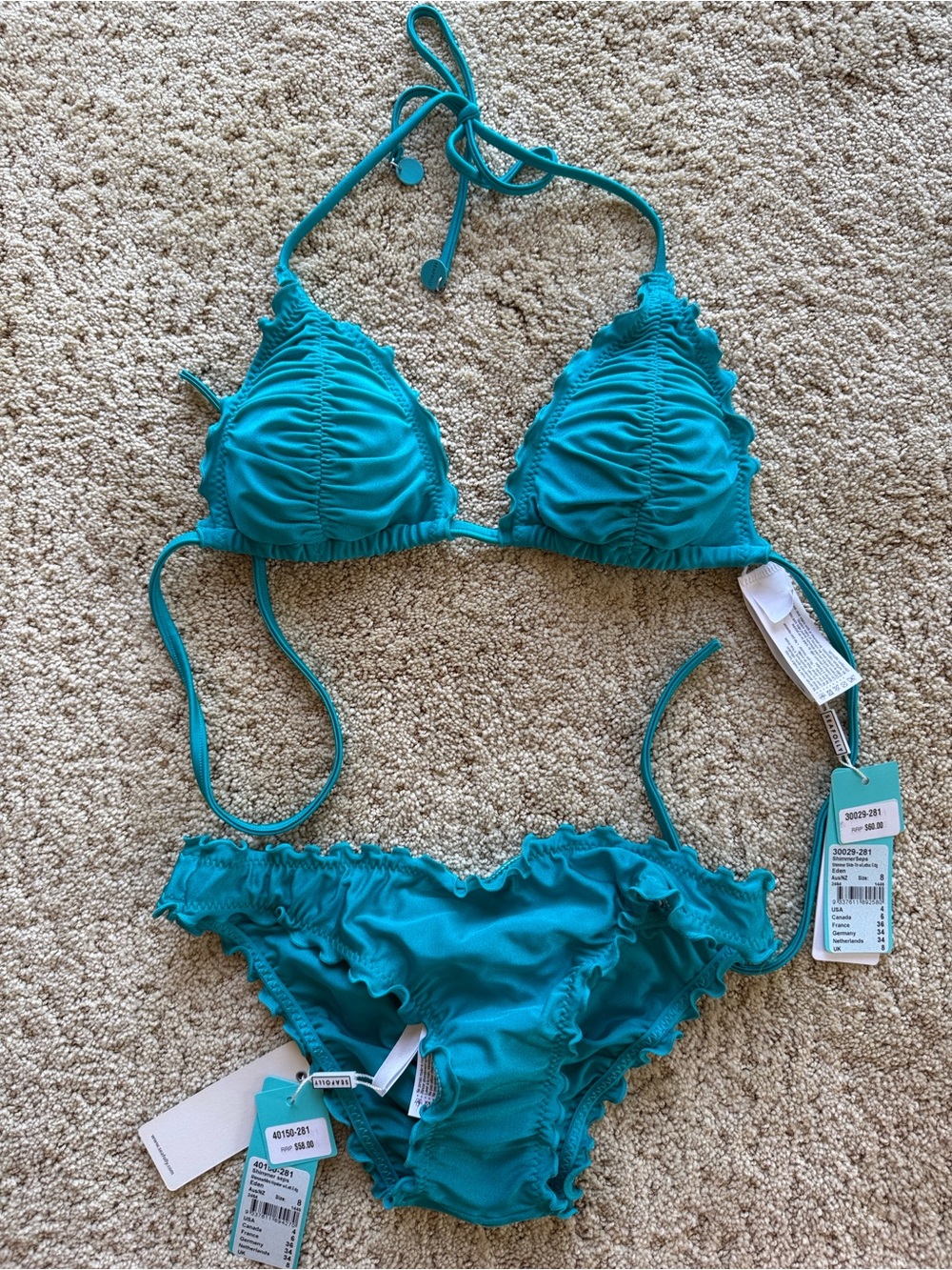 NWT Seafolly Bikini Set size 4 US